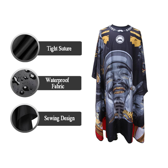 Capa Para Barberia y Peluqueria Rappers 160cm X 145cm