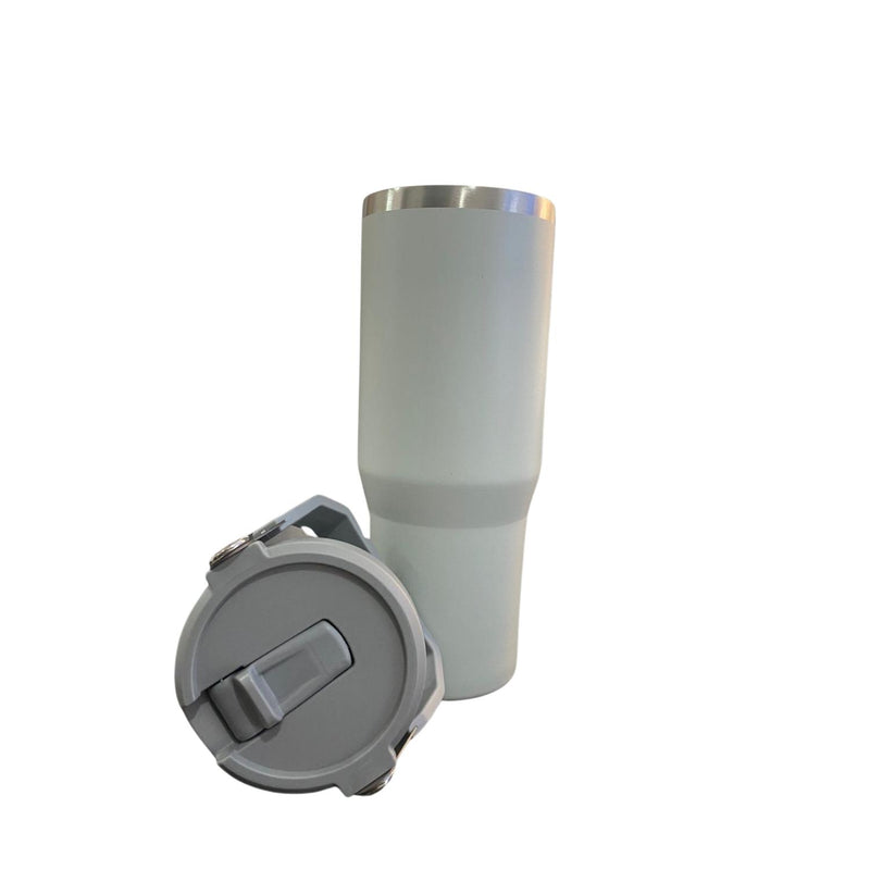 Botella Termica Flip Straw Tumbler 900 Ml Gris Claro