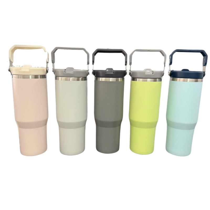 Botella Termica Flip Straw Tumbler 900 Ml Verde