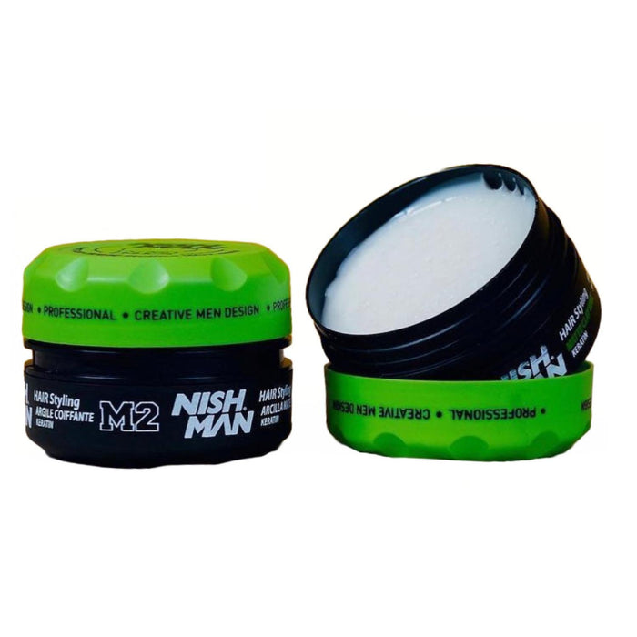 Cera Cabello Nishman Wax M2 Matte Clay Keratin 100ml