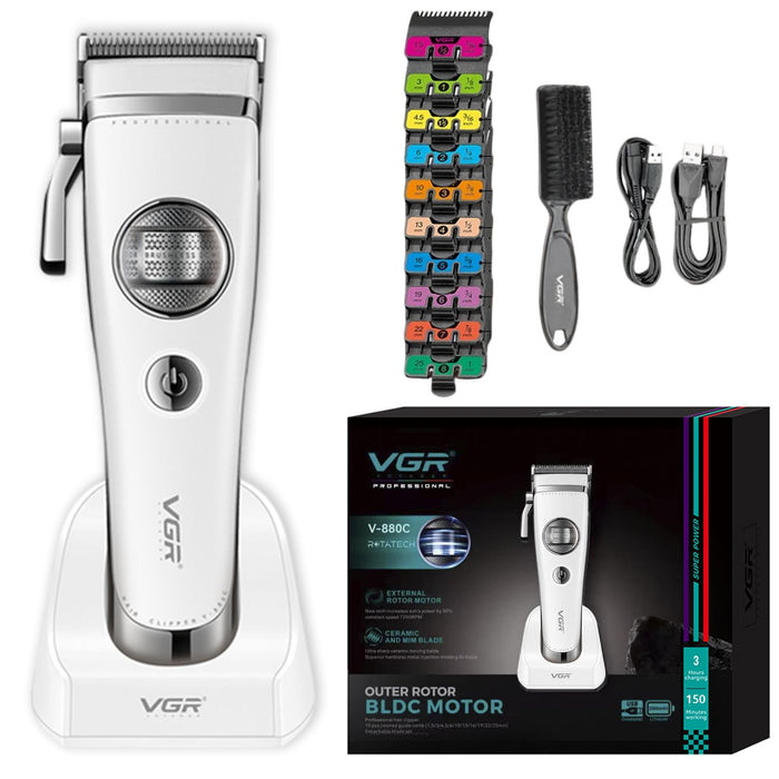 Máquina Cortar Pelo VGR880C Cerámica Motor Rotatech Blanco