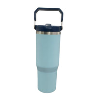 Botella Termica Flip Straw Tumbler 900 Ml Celeste