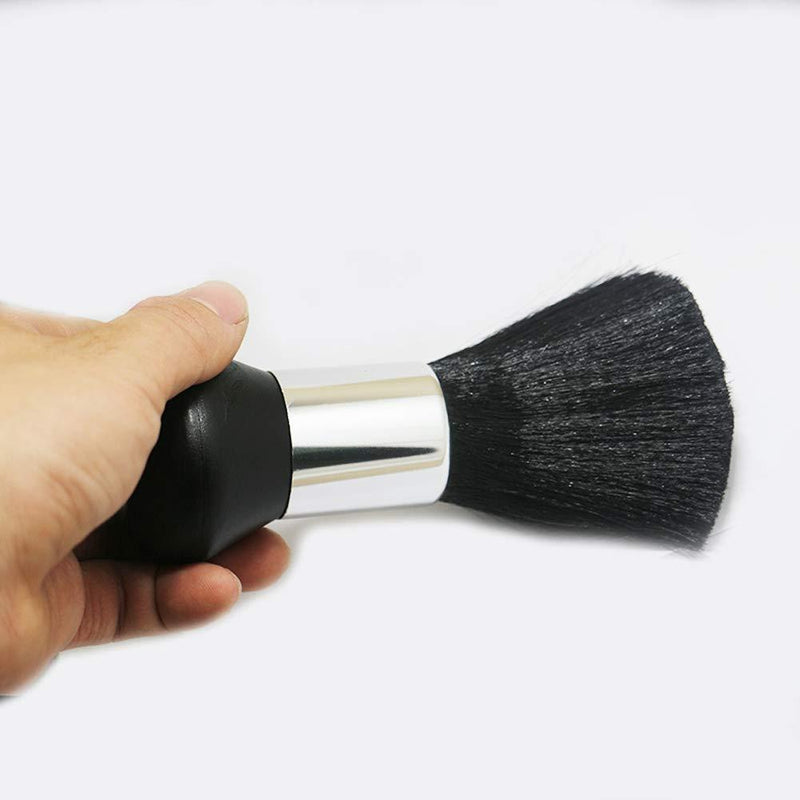 Botapelo Para Barbería Pelo Suave Negro/con Talquera Blanco.