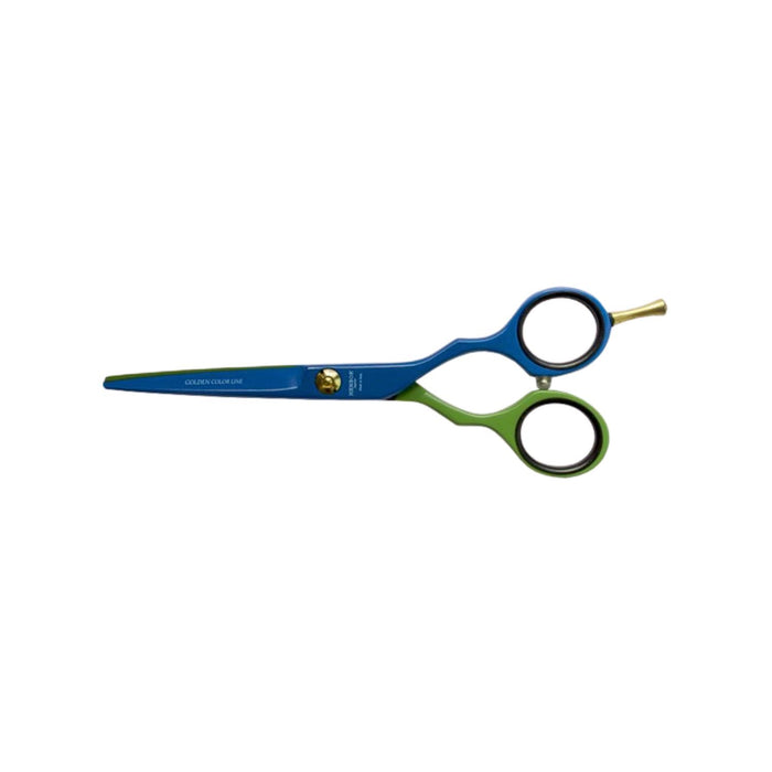 Tijera Henbor Italiana 782B Filo Navaja 5.5'' Azul & Verde