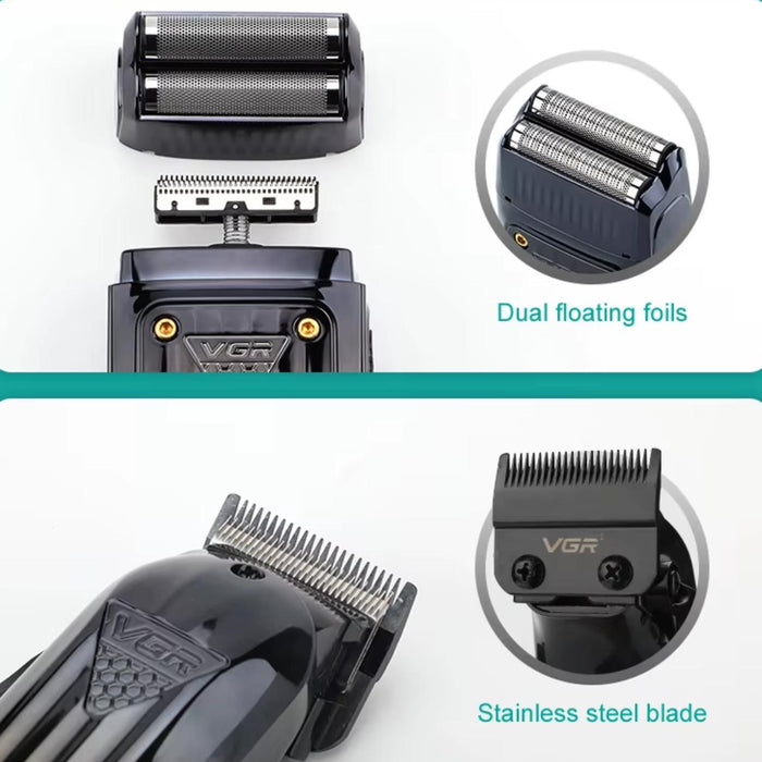 Barber Combo VGR Profesional V644 Clipper + Trimmer + Shaver