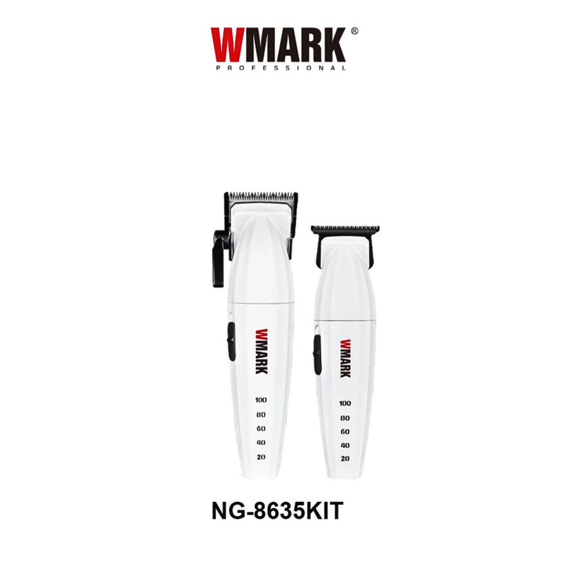 Combo Wmark Pro. NG-8635 6 en 1 Afeitadora y Secador Blanco