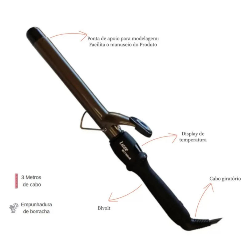 Rizador Ondulador De Cabello Lizze Profesional Extreme 32mm
