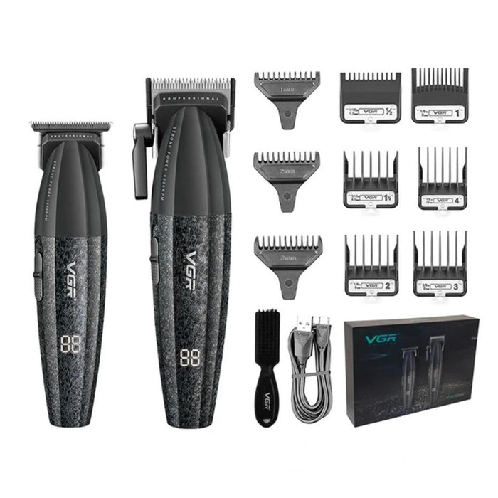 Barber Combo VGR Profesional V640 Clipper y Trimmer 9000RPM