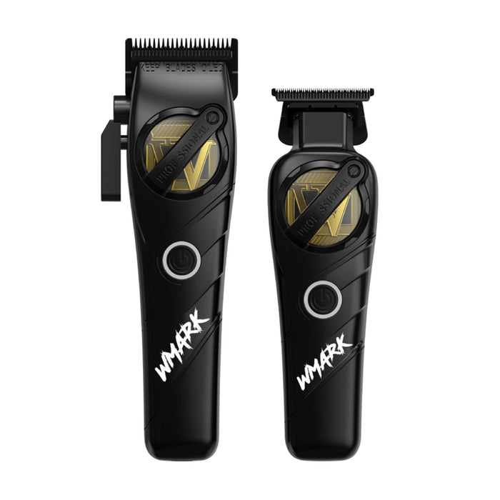 Kit Cortadora De Pelo + Trimmer Detailer Wmark NG-8613 Negro