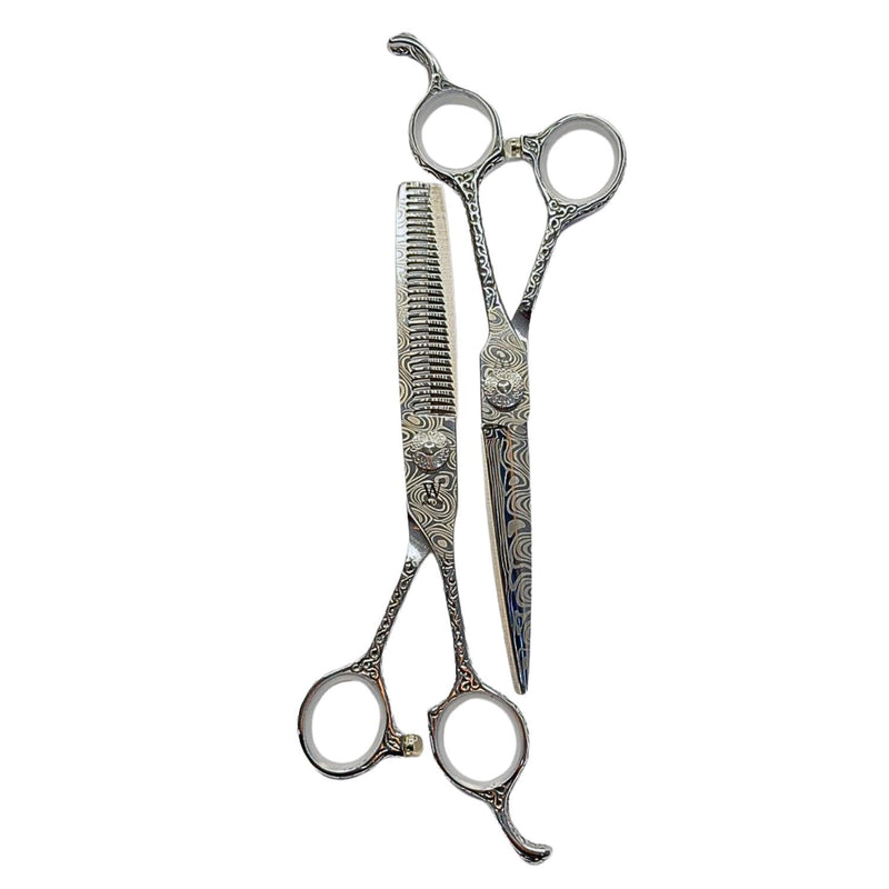 Set de Tijeras Wmark Pro D96-PS022 6″ Con Estuche Y Peineta