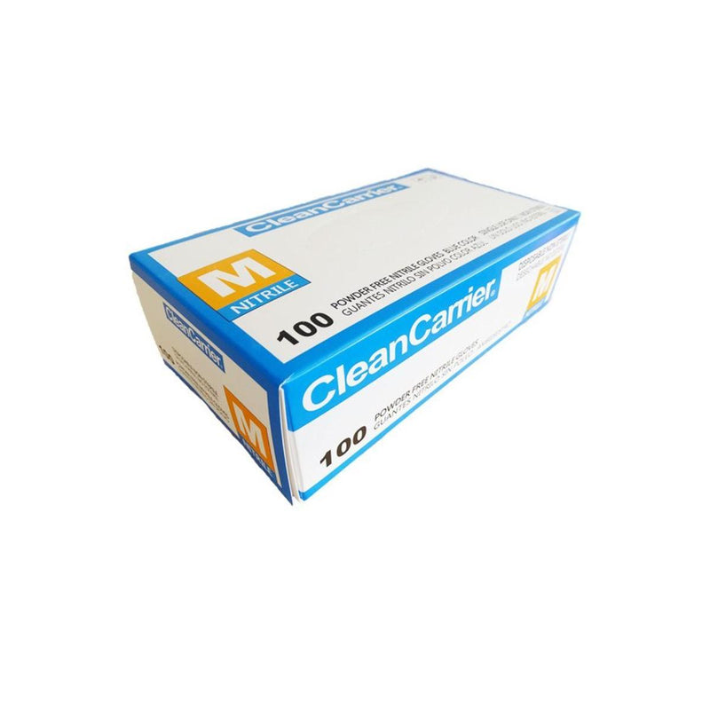 Guantes De Nitrilo Azul Clean Carrier 100un Talla M