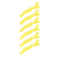 Pinzas De Cabello Tipo Cocodrilo Para Peluquería X5 Amarillo