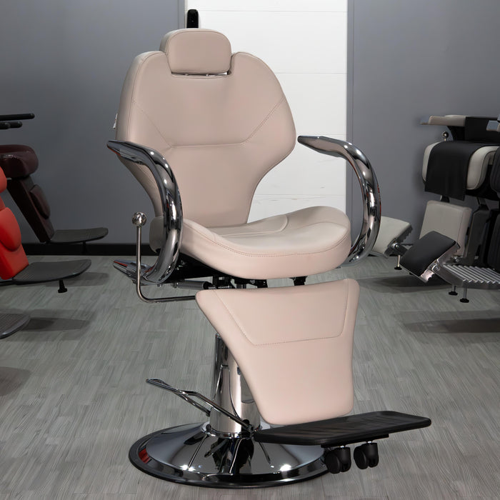 Sillón de Barbero Bling XL Gray Reclinable e Hidráulico