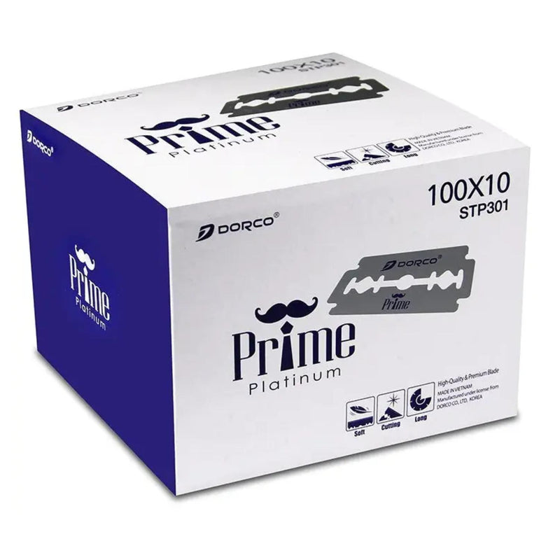 1000 Navajas Dorco Para Afeitar Doble Filo Prime Platinum