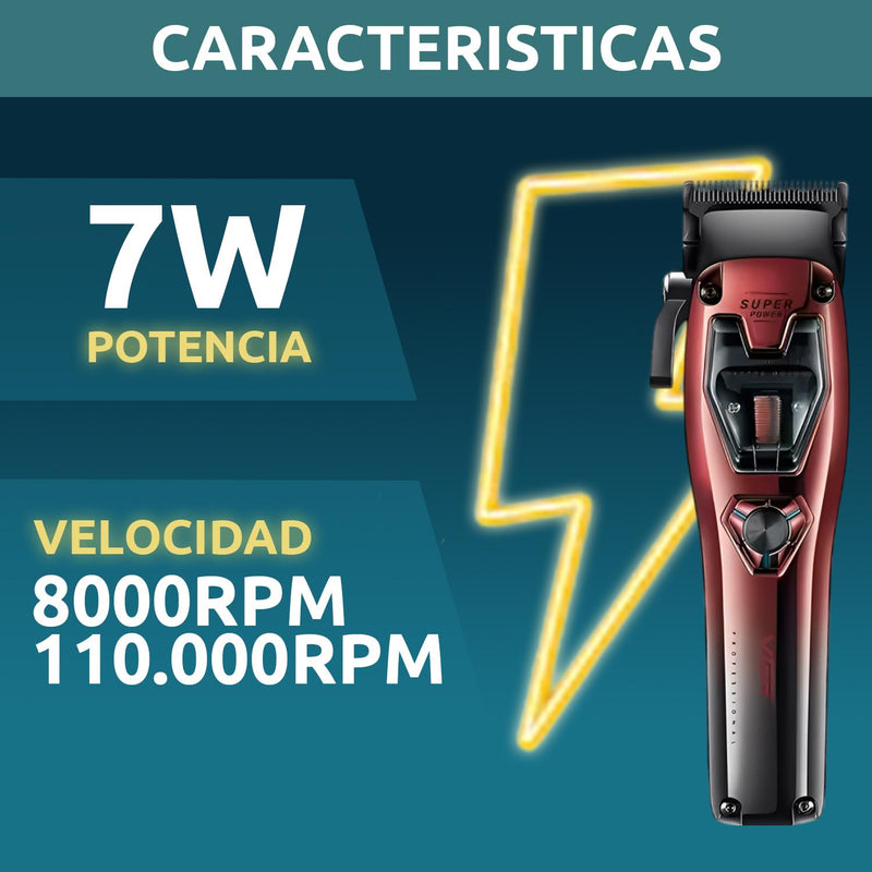 Máquina De Cortar Pelo VGR V-668 Inalámbrica Motor Vector 8000 a 11.000 RPM