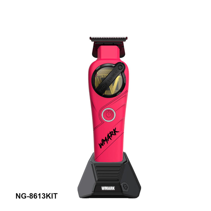 Kit Cortadora De Pelo + Trimmer Detailer Wmark NG-8613 Rosado