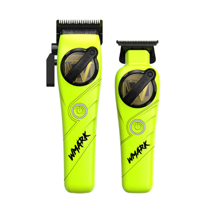 Kit Cortadora De Pelo + Trimmer Detailer Wmark NG-8613 Verde