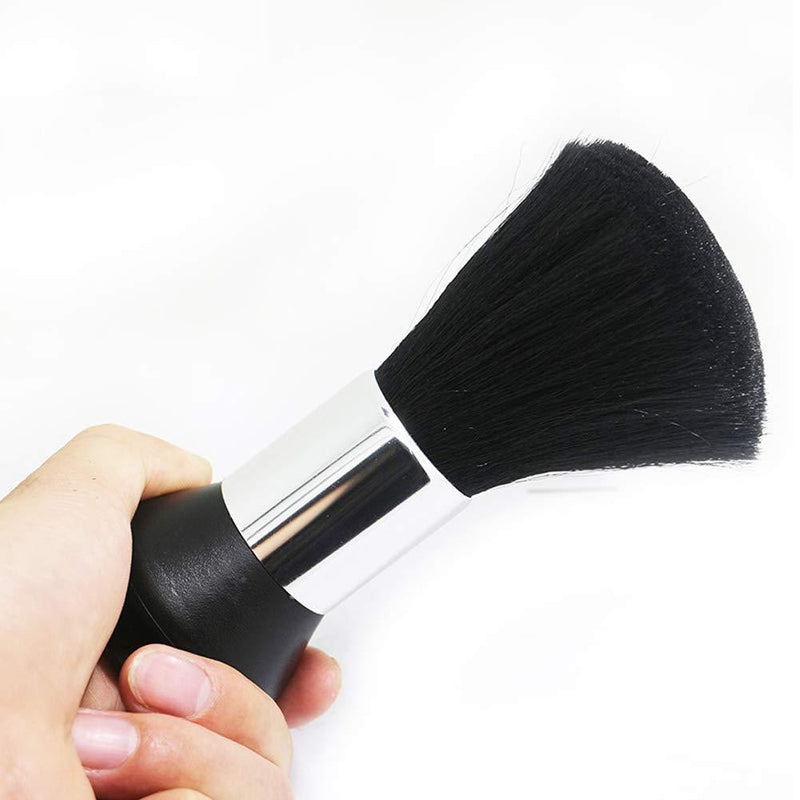 Botapelo Para Barbería Pelo Suave Negro/con Talquera Blanco.
