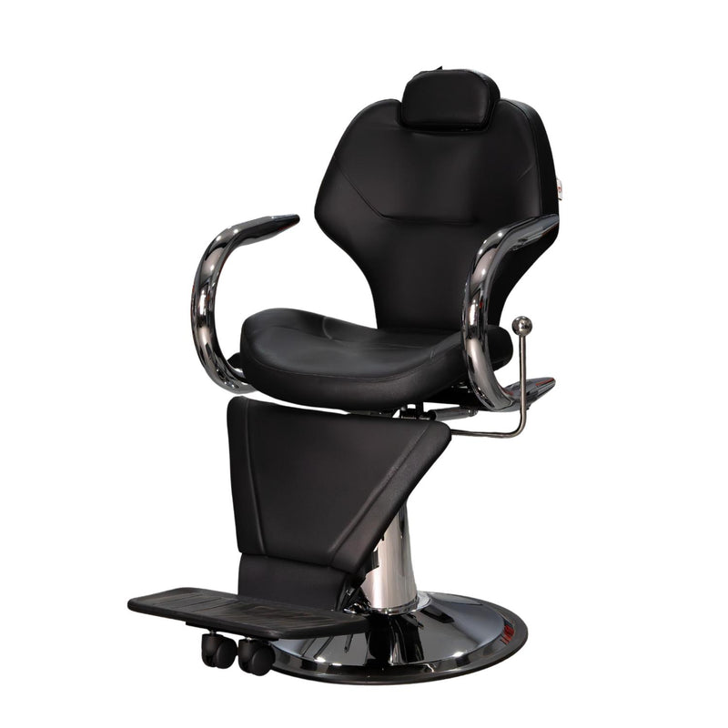 Sillón de Barbero Bling XL Black Reclinable e Hidráulico