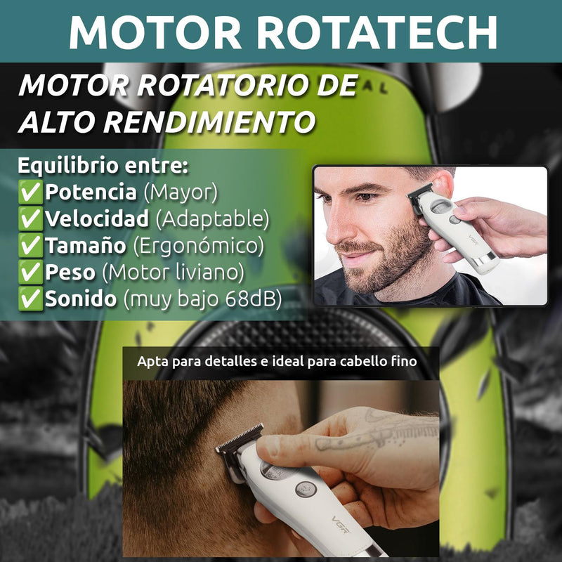 Maquina Patillera Trimmer VGR880T Rotatech Bldc 7200RPM Negro