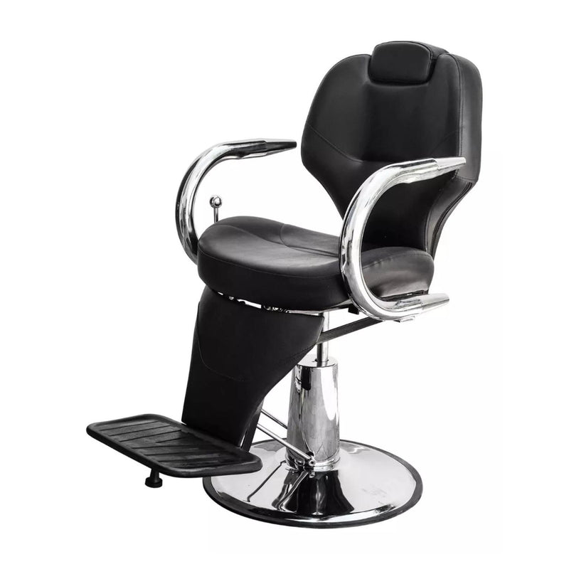 Sillón de Barbero Bling XL Black Reclinable e Hidráulico