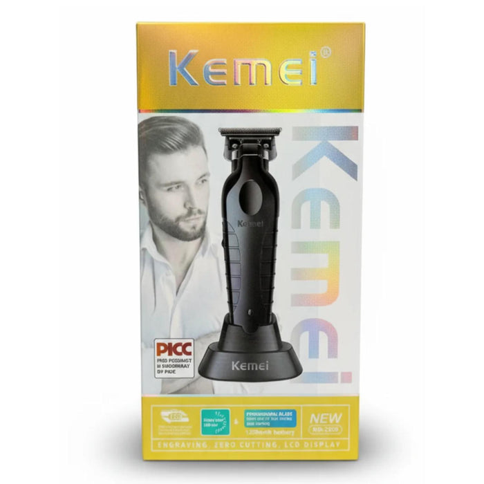 Kemei Desvelladora Cordless Trimmer Con Base Negra KM2299
