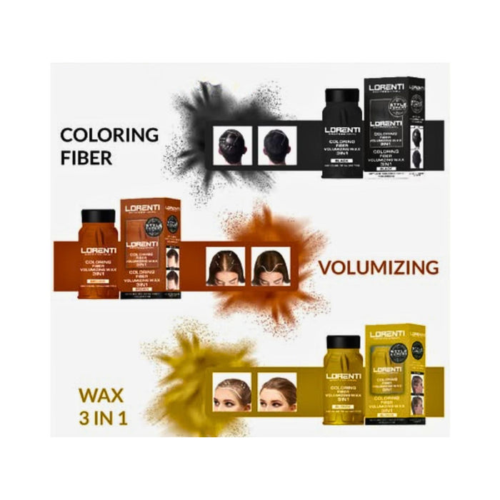 Lorenti Cera Fibrosa Keratina 3 en 1 Voluminizador Negro 30GR