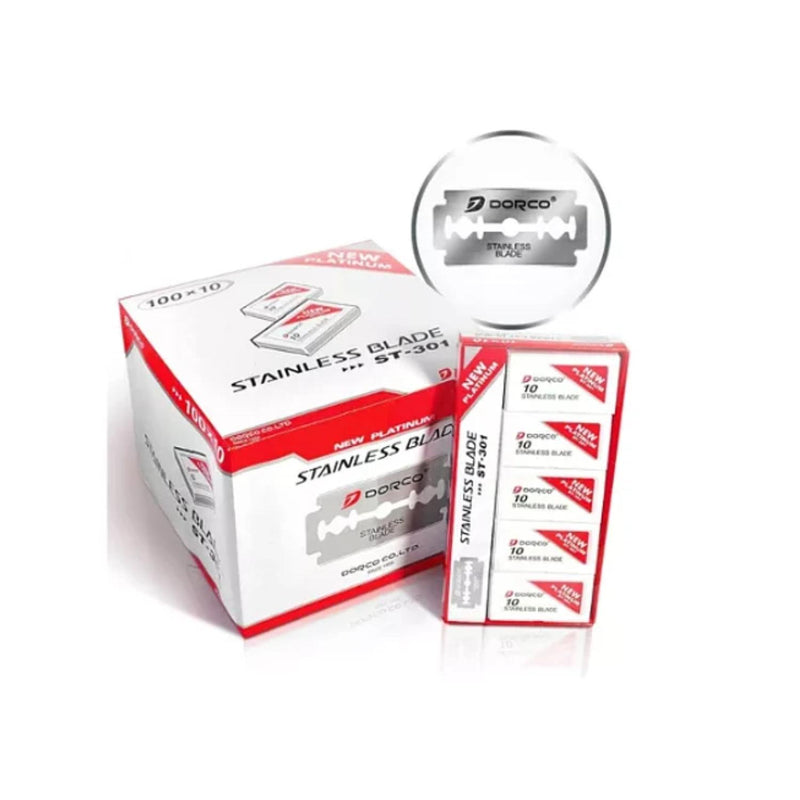 Navaja Dorco Roja Para Afeitar Doble Filo 1000pz ST301