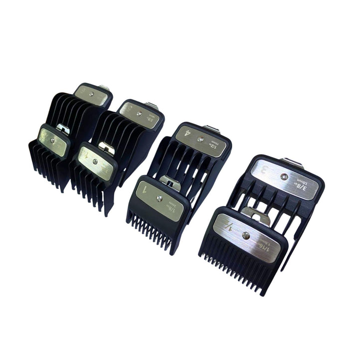 Set Peines De Alza Guia Premium Metalico X 8 U Color Negro