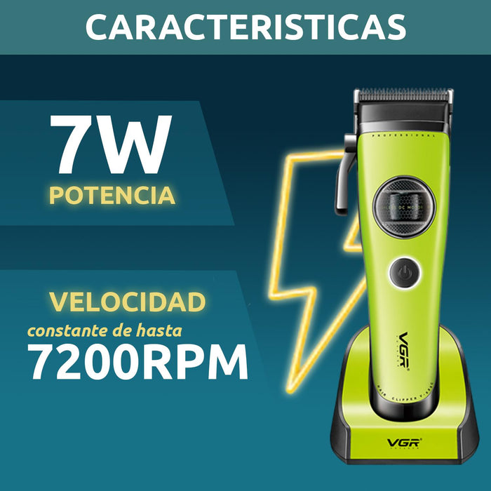 Máquina Cortar Pelo VGR880C Cerámica Motor Rotatech Verde