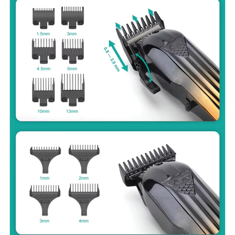 Barber Combo VGR Profesional V644 Clipper + Trimmer + Shaver