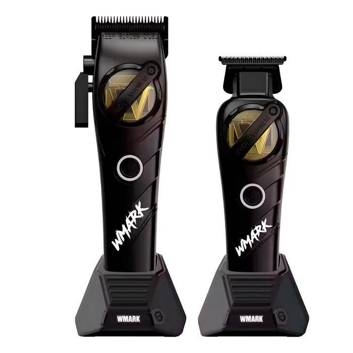 Kit Cortadora De Pelo + Trimmer Detailer Wmark NG-8613 Negro