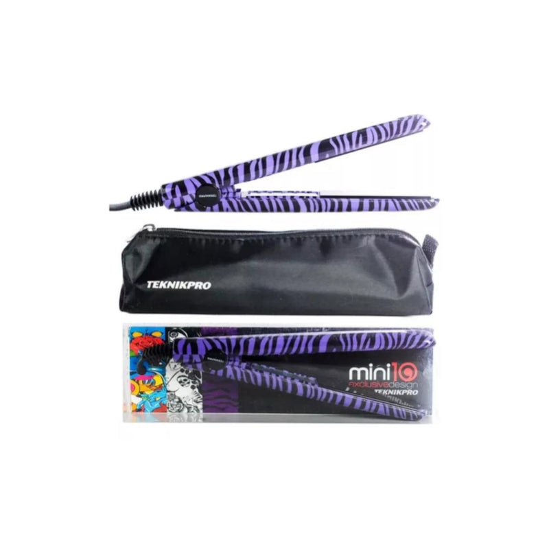 Plancha Alisadora De Viaje TeknikPro Mini Tatoo 17 Cm +Bolso