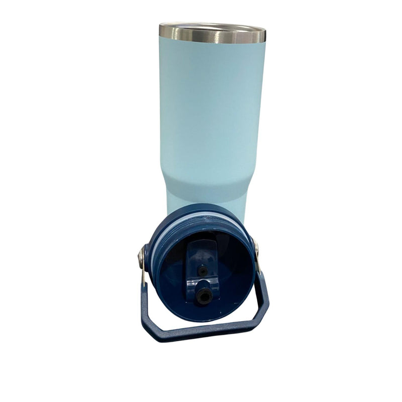 Botella Termica Flip Straw Tumbler 900 Ml Celeste