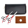 Set de Tijeras Para el Cabello NG-PS006 Wmark Rojo Con Negro