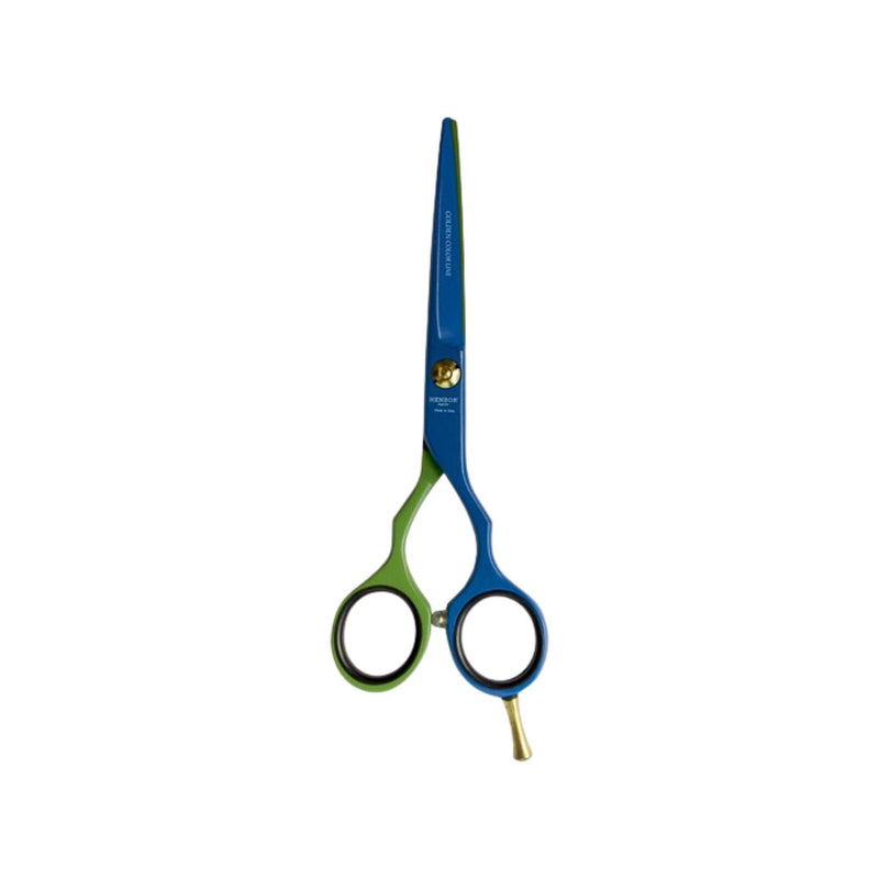 Tijera Henbor Italiana 782B Filo Navaja 5.5'' Azul & Verde