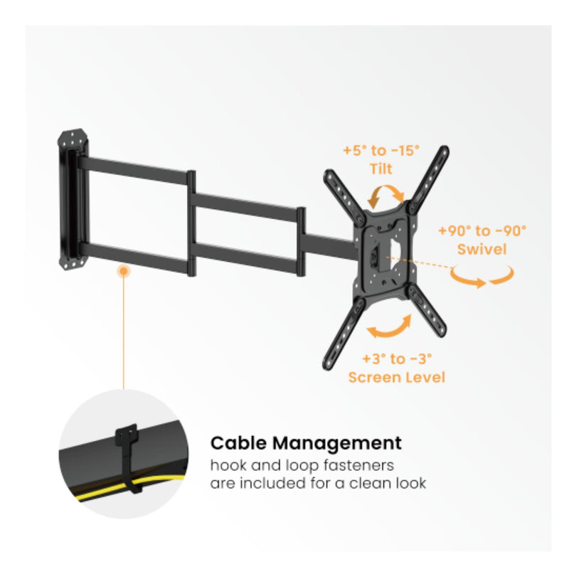 Soporte de Tv brazo Extralargo Para Pantalla de 23"-65" 35KG