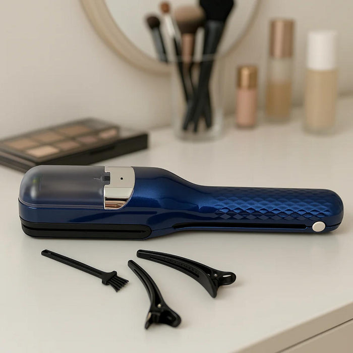 Cortadora De Puntas Abiertas Y Dañadas Del Cabello  Azul