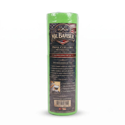 Pack 5 Rollos Papel Cuello Barbería Peluquería Verde
