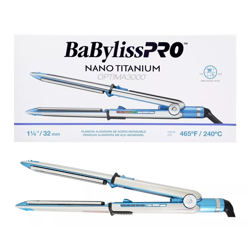 Plancha Babyliss Pro Alisadora Optima 3000 Celeste 32mm