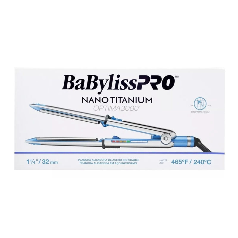 Plancha Babyliss Pro Alisadora Optima 3000 Celeste 32mm