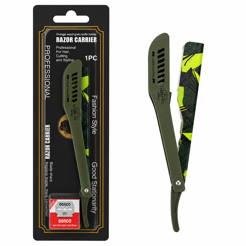 Navaja Profesional  Con Porta Hojas+ 5 Hojas Verde