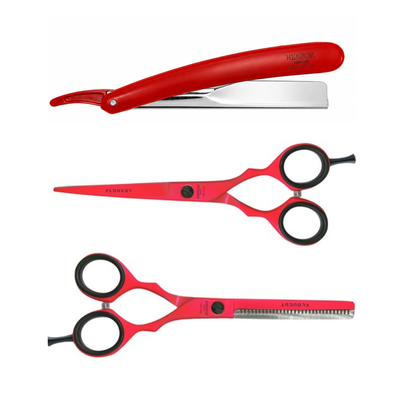Set Henbor Tijeras Microdentada con Navaja y Estuche
