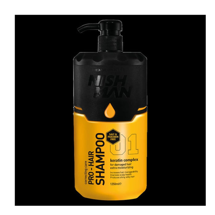 Nishman Shampoo Pro Cabello Complejo de Queratina 1250ml.