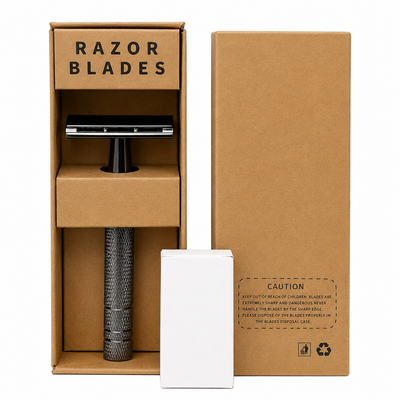 Navaja T Rasuradora Clásica Doble Filo Inox + 5 Repuestos