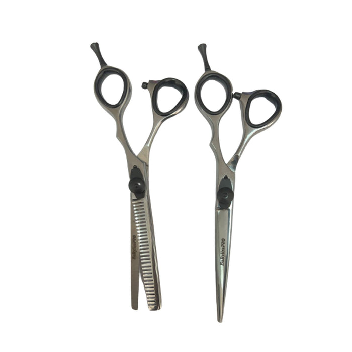 Set Tijeras de barbero acero japonés BaBylissPRO 6" Filo Navaja