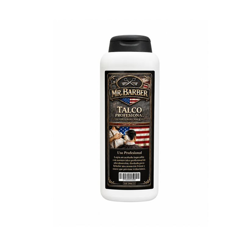 Talco Perfumado MR. BARBER 450g Para Caballero