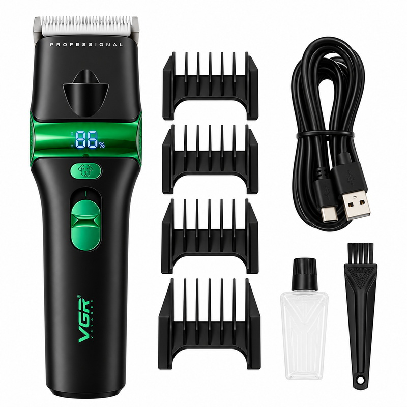 Cortapelo Profesional para Mascotas VGR V-225 Verde Recargable