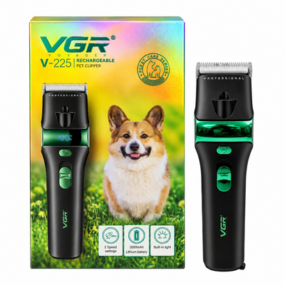 Cortapelo Profesional para Mascotas VGR V-225 Verde Recargable
