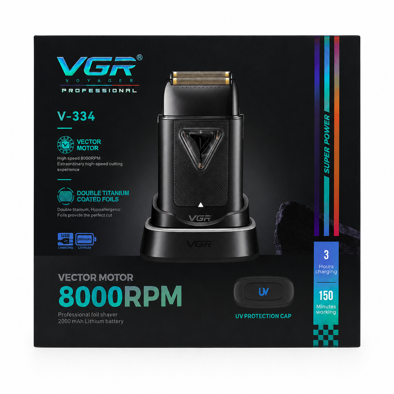 Afeitadora Profesional VGR V-334 Foil Shaver UV 8000 RPM
